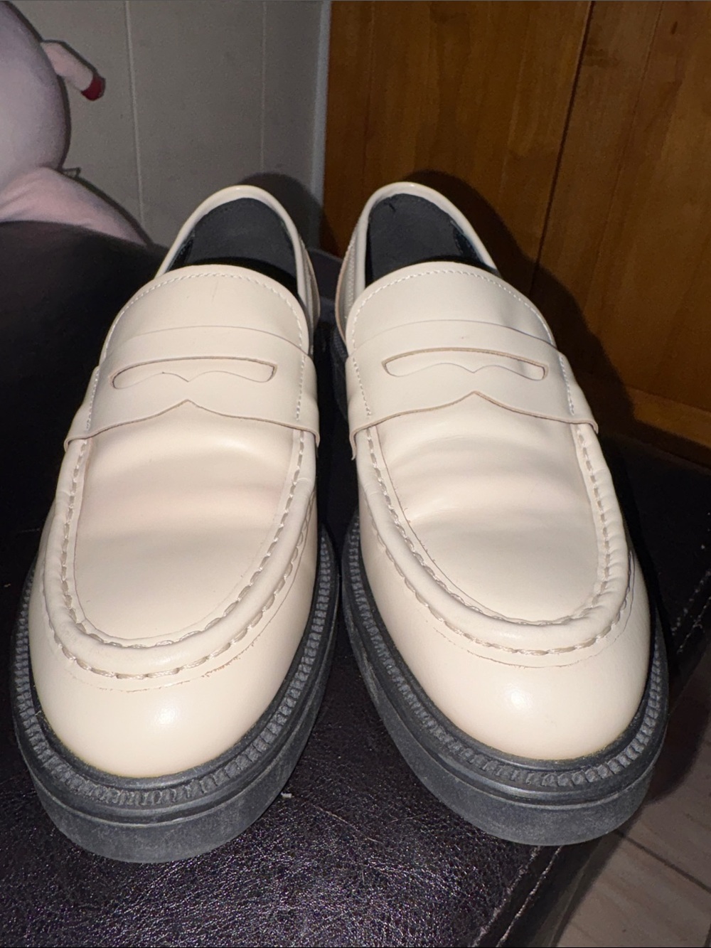 VAGABOND COSMO 2.0 CHUNKY COCONUT WHITE LOAFERS